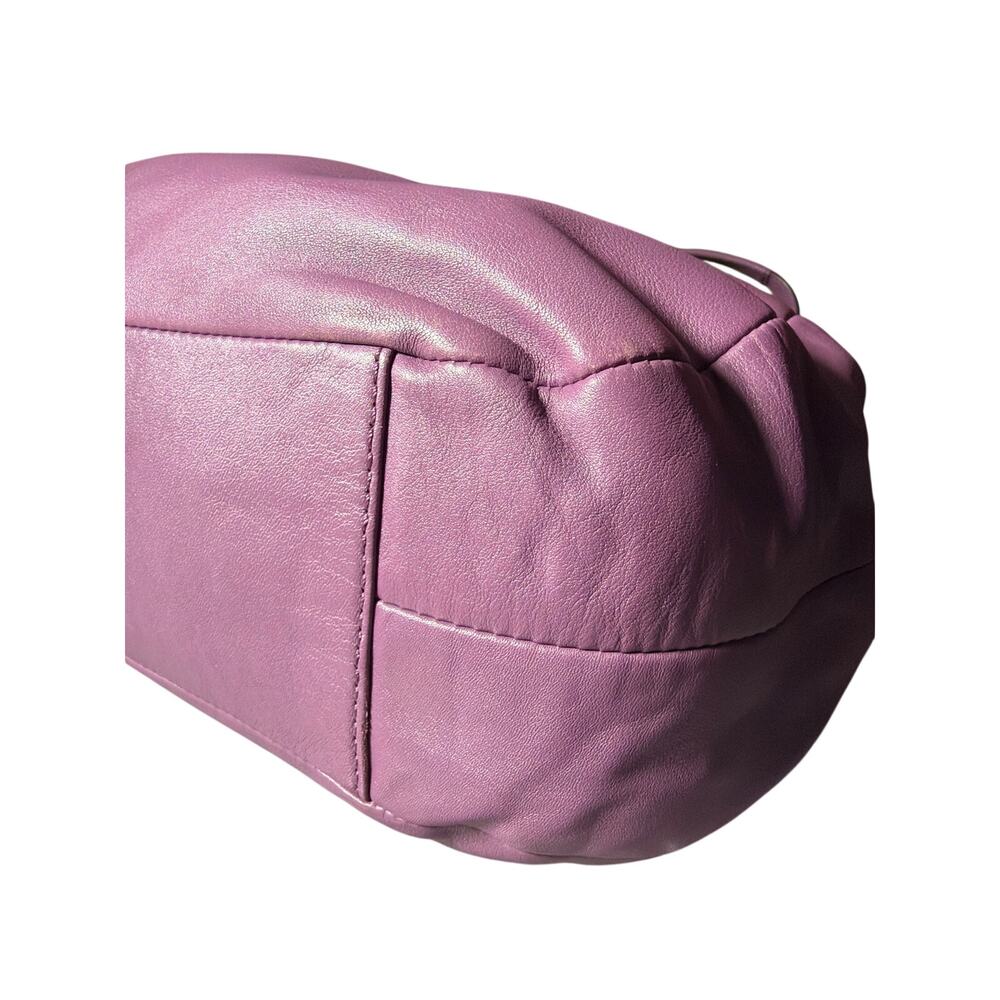 Coach Soho Lynn Hobo Bag Purple Lavender Leather Shoulder B - Picture 8 of 10